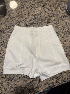 Women's Macade Tailored White Golf Shorts